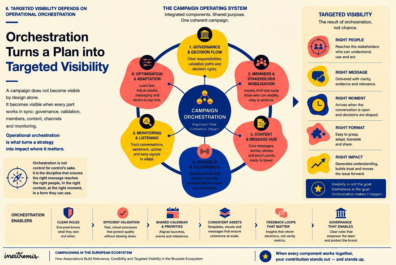 Editorial illustration for Orchestration Turns a Plan into Targeted Visibility